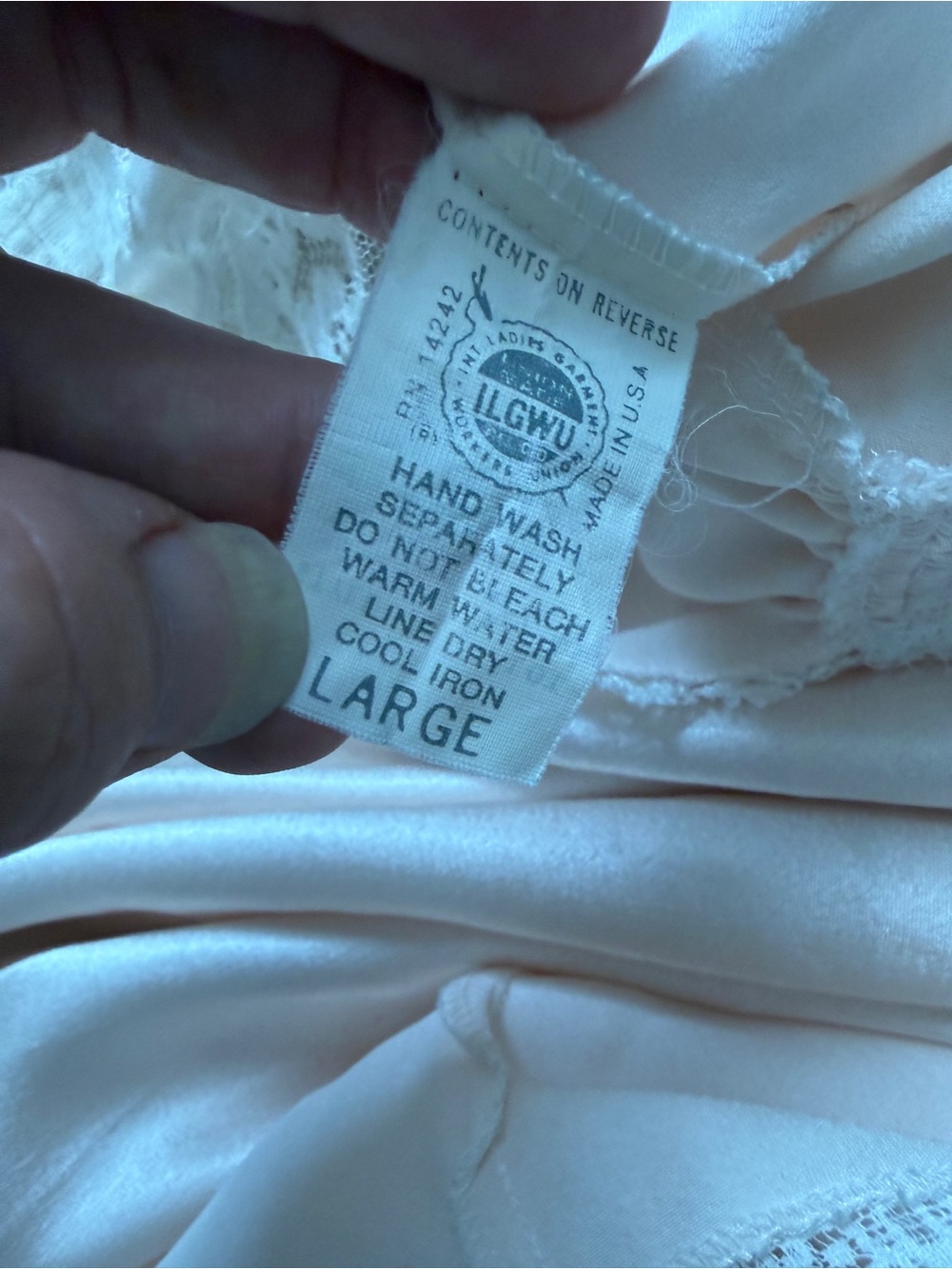 Vintage Christian Dior flirty lace trim long nightie Large - Picture 10 of 16